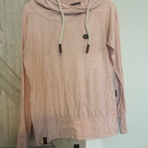 Naketano Pink Hoodie with Rope Drawstrings